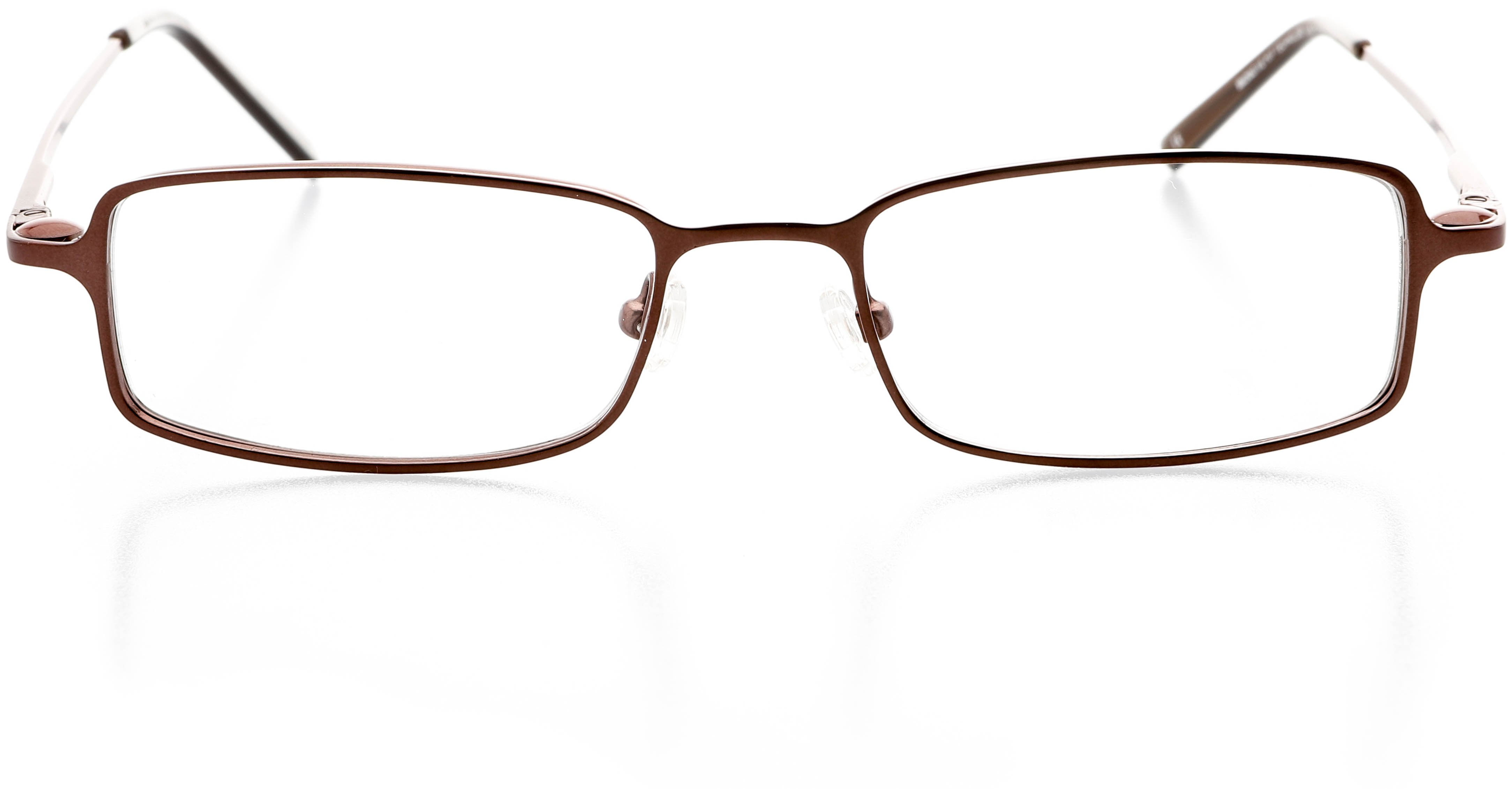 Women\'s Rectangular Eyeglasses Frame 7902 Bronze Aluminum w/nose pads Flecto Square Bronze Glasses for Women | Eyebuydirect main image 2