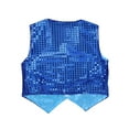 thumbnail image 2 of iiniim Kids Girls Sparkle Sequins Jazz Hip Hop Dance Vest Top Stage Performance Party Waistcoat, 2 of 6