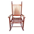 thumbnail image 4 of Outdoor Wood Porch Rocking Chair, Weather Resistant Finish,  Brown, 4 of 6