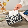 thumbnail image 5 of Leopard Pattern Tissue Box Cover Leather Square Rectangle Tissue Box Holder for Bathroom Living Room Desk Office Decor, 5 of 7