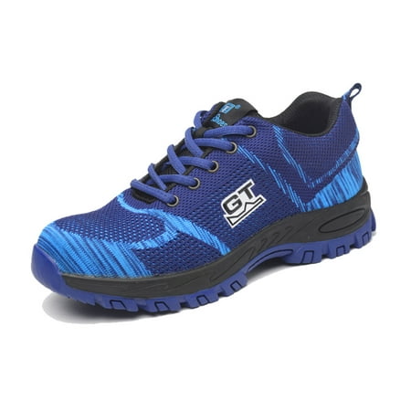 

OwnShoe Steel Toe Work Shoes for Men Women Breathable Safety Shoes Construction Work Sneakers Size 7 Men/8 Women