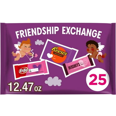 Hershey's, Kit Kat And Reese's Assorted Milk Chocolate Snack Size Valentine's Candy, Bag 12.47 oz, 25 Pieces