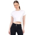 thumbnail image 1 of Playera Crop Básica Manga Corta Para Mujer Quarry Color Blanco, 1 of 4