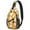 Orange Halloween Cute, variant on Sling Backpack,Pastel Halloween Ghosts Pattern Sling Bag with Water Bottle Holder,Waterproof Sling Bag for Men/Women with Headphone Jack for Hiking,Travel