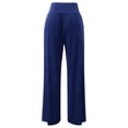 thumbnail image 6 of OSOLU Women Yoga High Waist Wide Leg Loose Casual Pants Sports Beach Vacation Comfortable Home Casual Pants Workout Stretchy Running Tummy Control Joggers Bottoms Dark Blue XL, 6 of 6