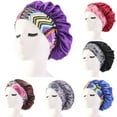 thumbnail image 1 of Women Satin Night Beauty Salon Sleep Cap Cover Hair Bonnet Hat Silk Head Wide Elastic Hair Chemo Cap, 1 of 5