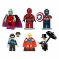 thumbnail image 3 of 28 Pzs Figuras de Bloques de Construcción de Héroes de Películas Clásicas, Mini Figuras de Acción de Capitán, Hombre Lobo Dorado, Juguetes de ABS para Regalo de Cumpleaños para Niños y Niñas, 3 of 5