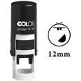 thumbnail image 1 of SMILEY FACE Self Inking Mini Rubber Stamp Colop Round Decorative Teachers Stamps 12mm, 1 of 1
