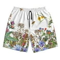 thumbnail image 4 of Bixox Men's Herbs and Wildflowers printing Casual Classic Fit Short Summer Beach Shorts, 4 of 6