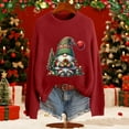 thumbnail image 2 of ZHOUCHANKIDS Classic Cute Sweaters Christmas Sweaters for Women with Fun Patterns and Animals Lightweight Sweaters Winter Outfits Red L, 2 of 6