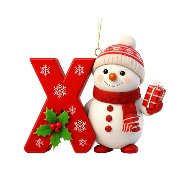 Decoraciones Del Árbol de Navidad 26 Letras Ornamentos Colgantes de Bricolaje para la Decoración Colgante Del Árbol de Navidad