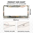 thumbnail image 7 of Aluminum License Plate Frame 2 Pack Car Exterior Accessory Car Tag Holder for Front Rear Plates Cars Decor Scattered Birds and Flowers, 7 of 7