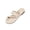 Beige_014, variant on Women's Denim Jean Sandals, Cute Toe Ring Strappy Slip On Slides, Casual Dressy Flat Flip Flops, Comfortable Summer Beach Daily Footwear for Ladies Beige 5.5(EU-36)