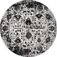 thumbnail image 1 of Unique Loom Tapis Design Ton sur Ton Portland 7' x 7' Rond Blanc/noir, 1 of 1