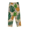 thumbnail image 4 of Balery Pineapples Palm Leaves print Women's Pajama Pants,Ultra Lightweight Pjs,Lounge Pant-Large, 4 of 9