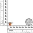 thumbnail image 6 of Gem Stone King 900 Platinum Twilight Orange Mystic Quartz Solitaire Engagement Ring for Women | 3.60 Cttw | Oval 11X9MM | Gemstone Birthstone | Size 9, 6 of 6