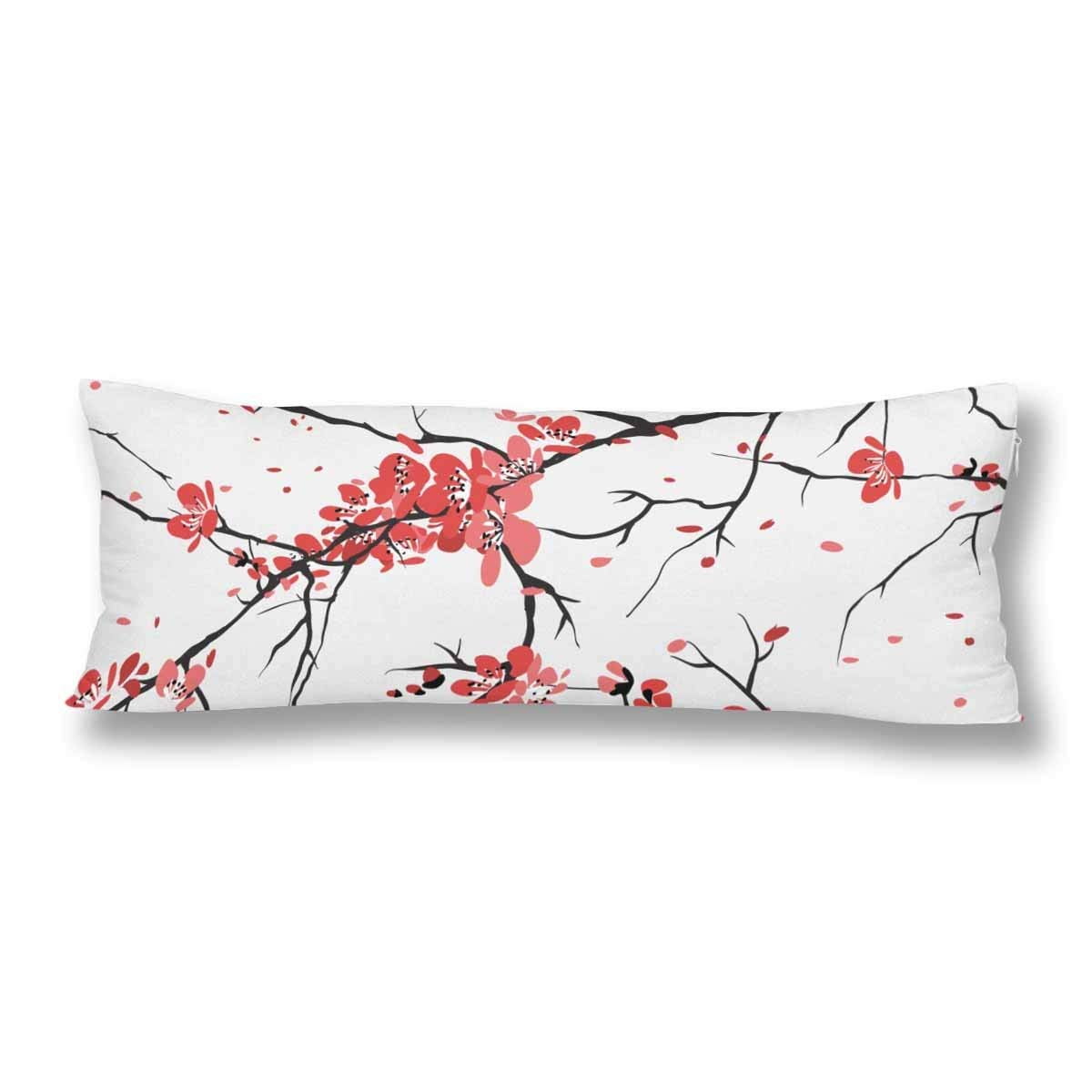Gckg Spring Cherry Blossom Sakura Body Pillow Covers Pillowcase