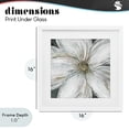 thumbnail image 4 of Stupell Industries Transitional Closeup Serene White Blossom White Framed Print Under Glass, 16 x 16, by Carol Robinson, 4 of 8