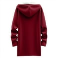 thumbnail image 5 of Winter Coats for Women Oversized Sherpa Lined Warm Long Zip Up Hoodies Casual Loose Cozy Solid Thick Fleece Jacket Red XL, 5 of 6