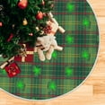 thumbnail image 5 of FMSHPON Clover Stripes Xmas Christmas Tree Skirt Stand Mat for Holiday Party Decoration Indoor Outdoor 36 inches, 5 of 6