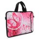thumbnail image 4 of Richen 14 15 15.4 15.6 Pulgadas Bolso Bandolera Para Computadora Portátil Funda Con Asa Para Computadora Portátil Estuche De Viaje Suave De Neopreno Con Bolsillo Para Accesorios (Mariposa Rosa De 14-1, 4 of 5