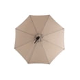 thumbnail image 3 of Royard Oaktree 10ft Solar LED Offset Hanging Patio Umbrella, Round Large Market Umbrellas with Tilt and Crank, Outdoor Table Umbrella for Garden Lawn Backyard Poolside, Base Not Included, khaki, 3 of 7