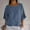 Blue, variant on Plus Size Tops for Women Dressy One Shoulder Round Neck Ruffled Hem Mid Sleeve and Linen Top Casual Ruffle Solid Short Sleeve Blouse Tops for Women Summer Tops with Sleeves for Women 2025 Vacation