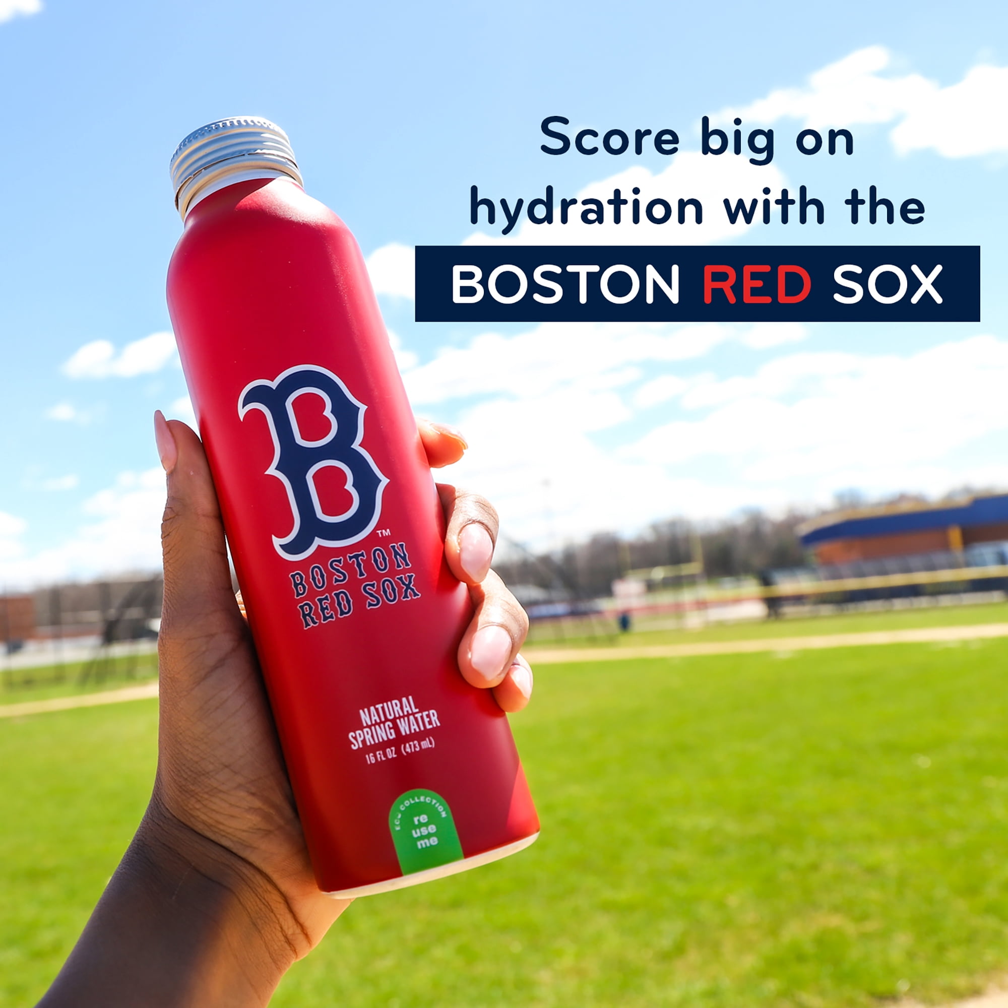 Sports Water Boston Red Sox Aluminum, Bottled Spring Water, 12 X 16.9 oz