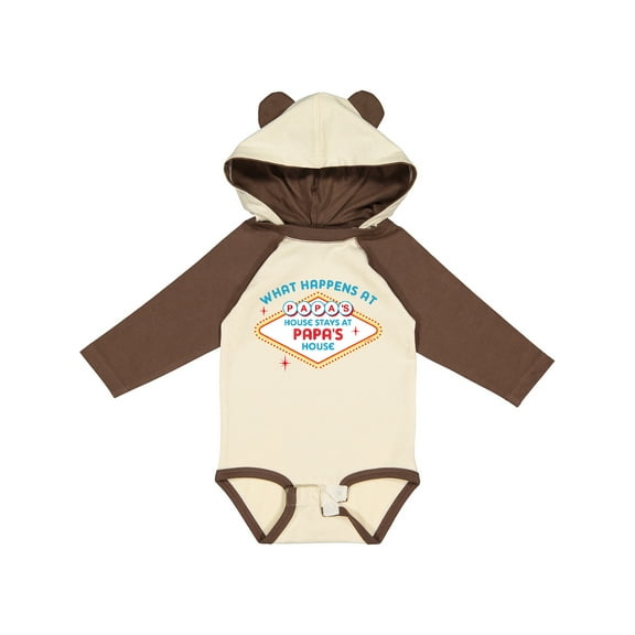 Inktastic Las Vegas Stays at Papa's Boys or Girls Long Sleeve Baby Bodysuit