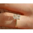 thumbnail image 3 of Solitaire Brilliance Dainty 2.50CT Radiant Cut Moissanite Solitaire Engagement Ring 10k Yellow Gold, Ring Size 9, 3 of 7