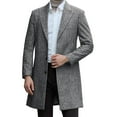 thumbnail image 1 of Ceisia Men's fashion solid color lapel button-down cardigan pocket long Gift sleeve outerwear, 1 of 6