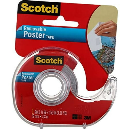 3M Scotch Poster Tape 109 - Removable Adhesive for Hanging - Multicolor
