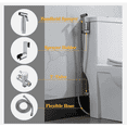 thumbnail image 5 of Stainless Steel Handheld Bidet Sprayer with Shattaf Adapter Hose, Toilet Spray Shower Head, 5 of 11
