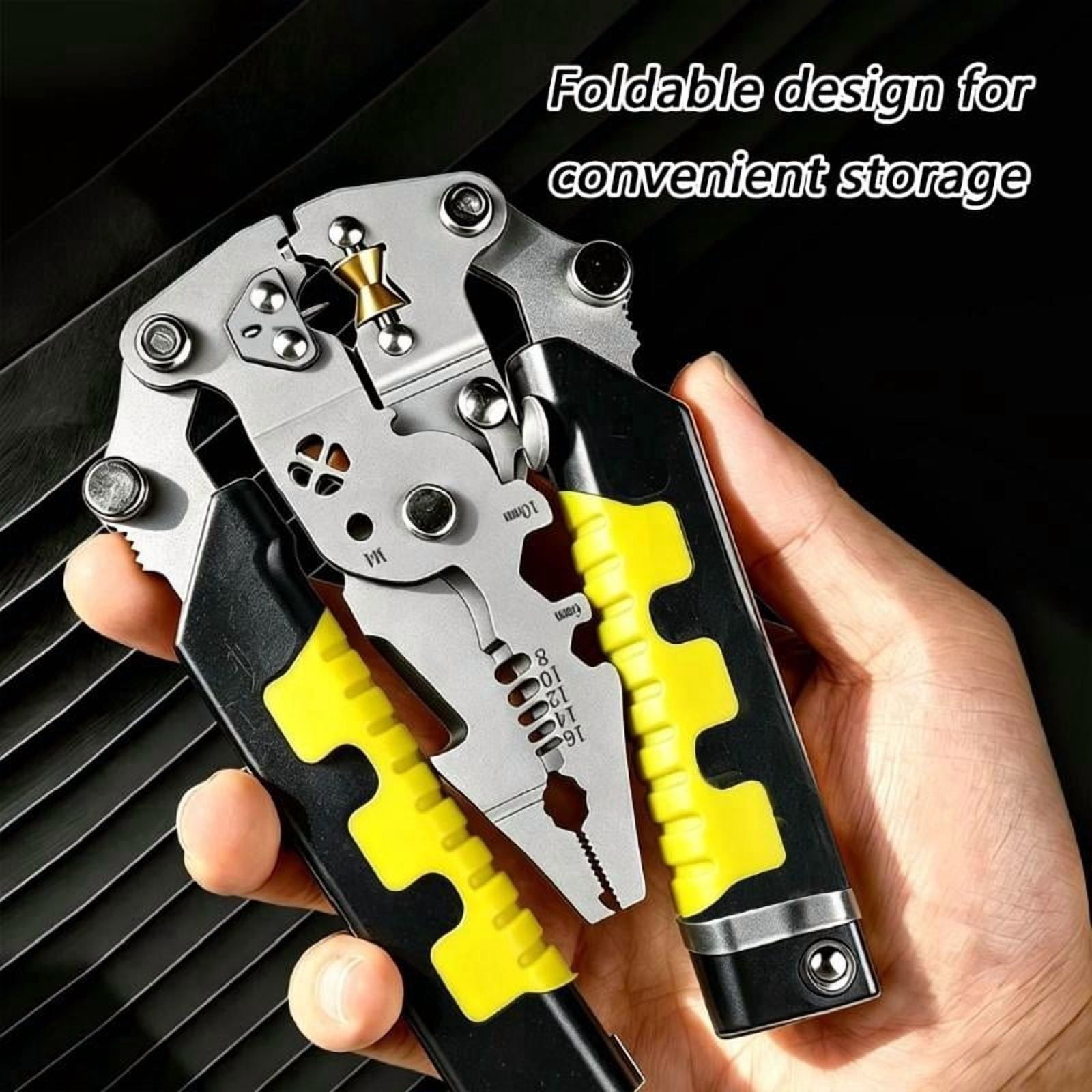 CEORPER Electrician Pliers With Voltage Tester And Wire Stripper Crimping Tool