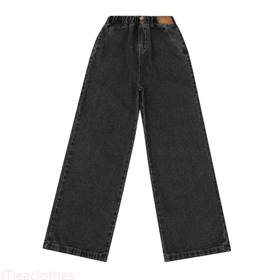 JTieacloth Girls Jeans Girls Fashion Flare Denim Pants Wide Leg Bootcut Style Soft Lined Winter Trousers For Youth Casual Comfort Fit,Sizes 6-7 Years