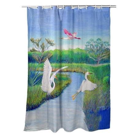 Betsy Drake SH1105 Marsh Wings Shower Curtain