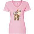thumbnail image 3 of Inktastic Christmas Molly Moose Women's V-Neck T-Shirt, 3 of 5