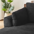 thumbnail image 6 of MAYEERTY Oversized Corduroy Chaise Lounge Sofa, Modern Couch with Spring Cushion for Apartment, 45*65*36"Black, 6 of 9