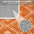 thumbnail image 3 of Bathroom Runner Rug 20x59 inch Long Boho Bath Mat Non-Slip Moroccan Farmhouse Orange Bath Rug Soft Velvet Machine Washable Bathroom Mats for Tub Sink Shower, 3 of 6