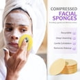 thumbnail image 4 of WORGEOUS 50 Uds esponjas faciales comprimidas esponja de limpieza Facial redonda esponjas faciales exfoliantes esponjas cosméticas esponjas para lavado de cara, 4 of 8
