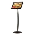 thumbnail image 2 of M&T Displays Curved Menu Board, 11x17 inch Black Pedestal Sign Holder Floor Standing Aluminum Front Loading Easy Open Poster Message Advertisement Holder for Restaurant Cafe Hotel (3-Pack), 2 of 6