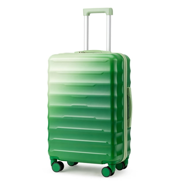 Ktaxon Valise 24 Pouces avec Roues Pivotantes Rigides, Valise Style TSA Enregistrée-Moyenne, Dégradé Vert