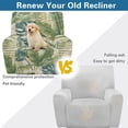 thumbnail image 4 of HELLHERO Monstera Print Couch Cover for Reclining Couch 1 Cushion Reclining Sofa Cover for Lazyboy Anti-Dust Non Slip Recliner Slipcovers, 4 of 8