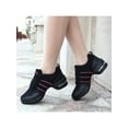 thumbnail image 4 of SIMANLAN Womens Girls Dancing Sneakers Breathable Jazz Dance Shoes Casual Athletic Walking Shoes Black Pink 3Y, 4 of 8