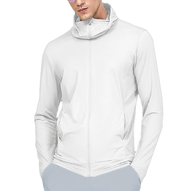 1 adulto blanco de cuello alto con sombrero de verano protección UV ropa de piel fina protector solar
