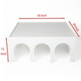 thumbnail image 6 of DeeHome Multifunctional 4-Tier White Book Shelf & Coffee Table for Living Room Bedroom Dining Room Study Entryway, Creative Furniture Floor Bookshelf, Minimalist Organizer Storage Shelves, 6 of 9