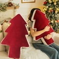 thumbnail image 5 of Dmlowu Flocking Christmas Pillows - Extra Soft Fluffier Christmas Throw Pillows for Couch, Comfortable Throw Pillows for Holiday Party Christmas Decorations, Cute Christmas Pillow, 5 of 7