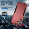 thumbnail image 4 of Entronix Heavy Duty Case designed for Galaxy A16, Shockproof Dual Layer Protection Cover, Red, 4 of 6