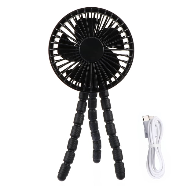 KAKOWELY Ventilador de trípode flexible, silencioso, recargable, para exteriores, portátil