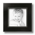 thumbnail image 2 of ArtToFrames 6" x 6" Honors Black with Silver Picture Frame, 6x6 inch Black Wood Poster Frame (WOM-5157),  Pack, 2 of 7